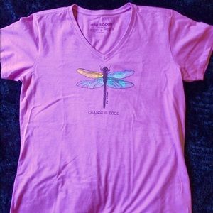 Women’s Life Is Good Dragonfly t-shirt